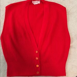 Vintage 1960s Red Sweater Vest